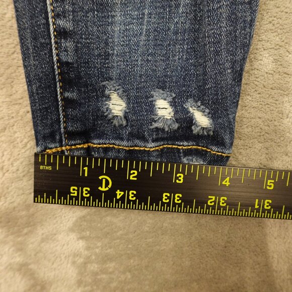 BKE Jeans Stella Slim Fit Low Rise Ankle Skinny Women's 26 Blue Denim Distressed - Picture 8 of 10